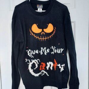 Eat Drink & Be Scary LED Light Up Sweater Size XL "Give Me Your Candy" E…